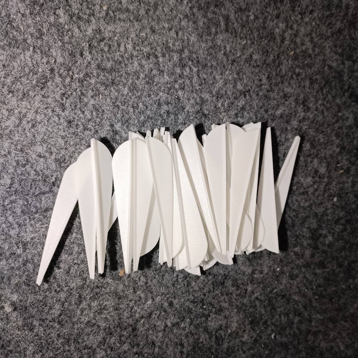 Three-inch drops of white